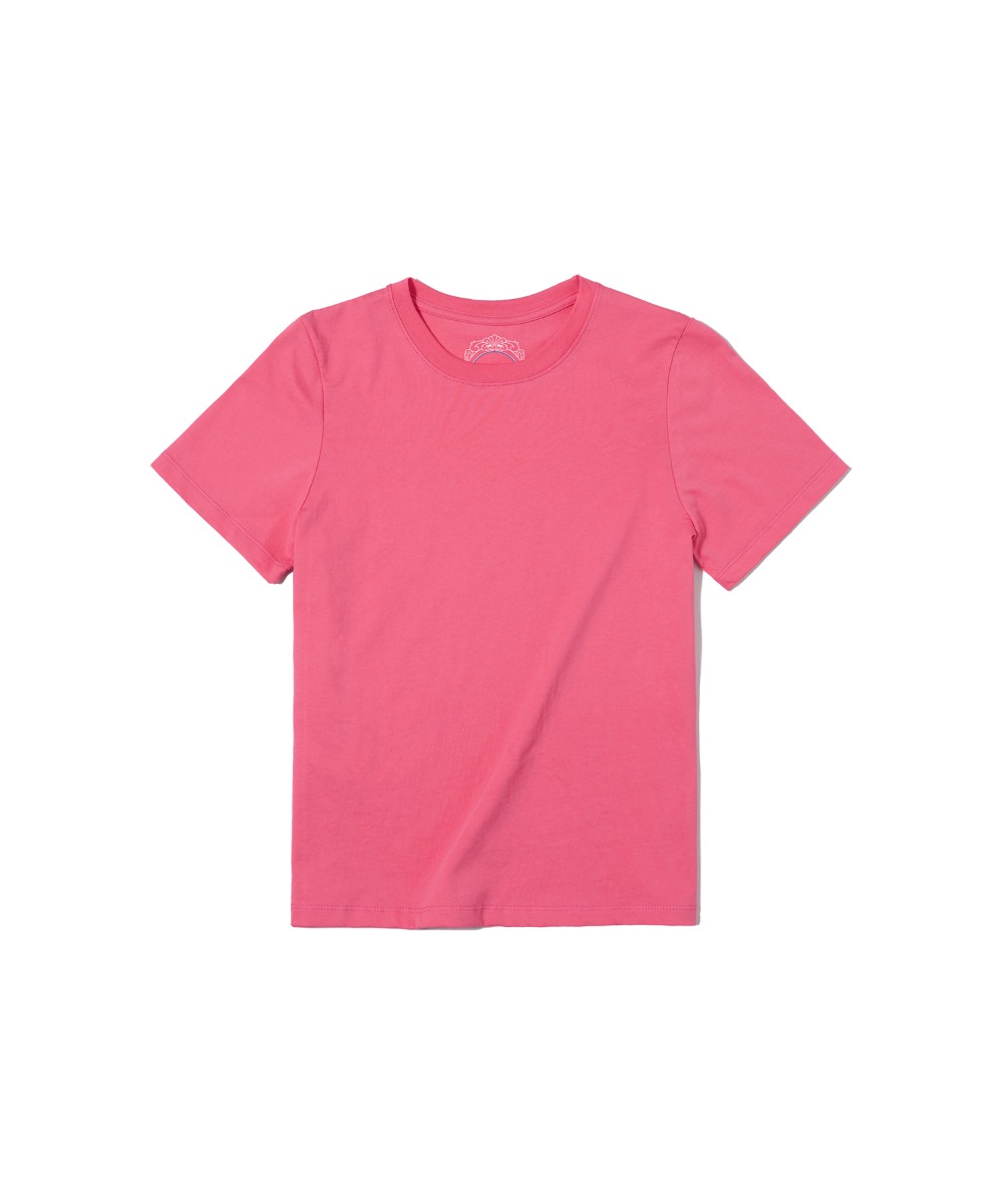 A3403 Signature silket T-shirt_Hot pink
