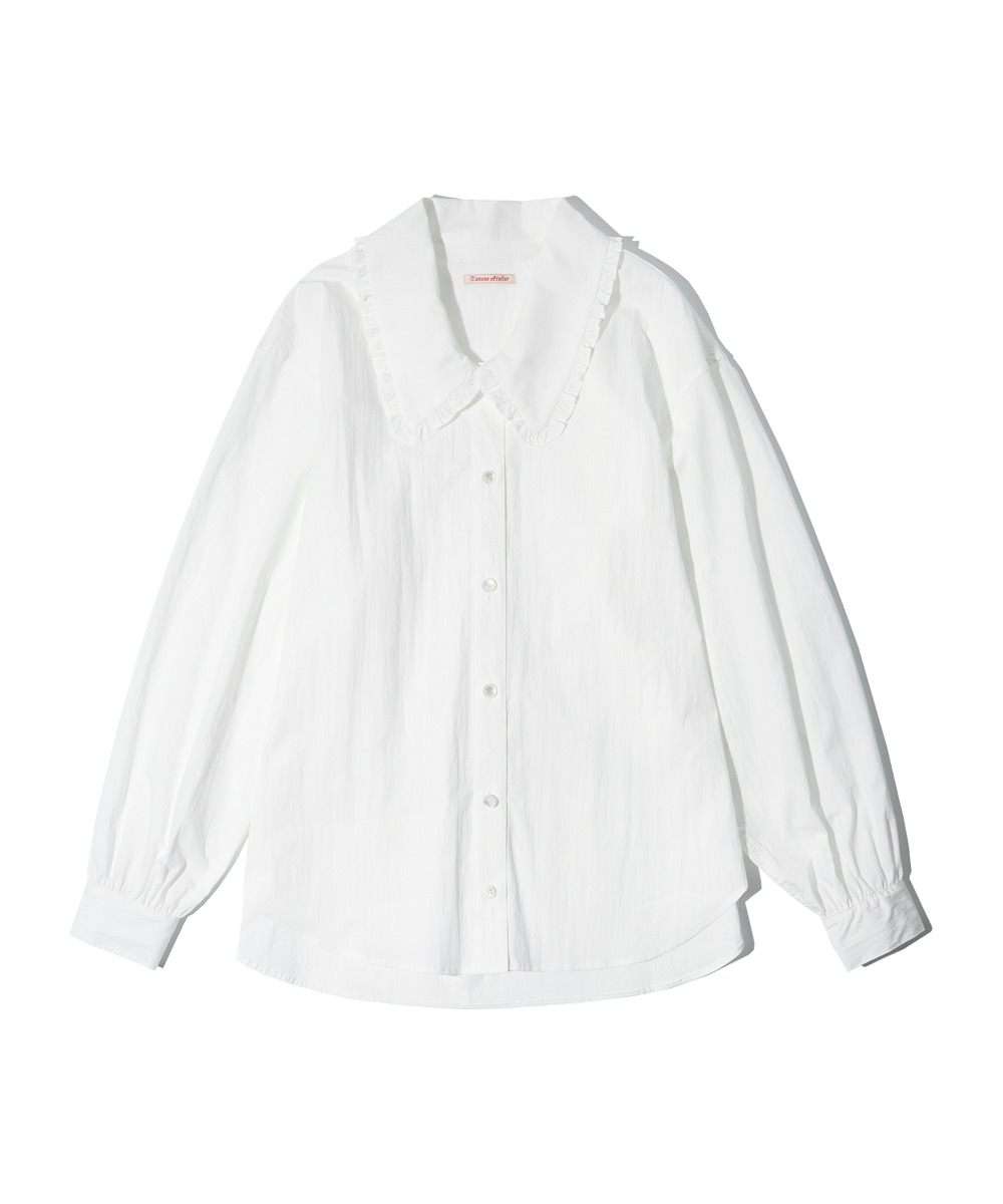 A3461 Baiser frill blouse_White