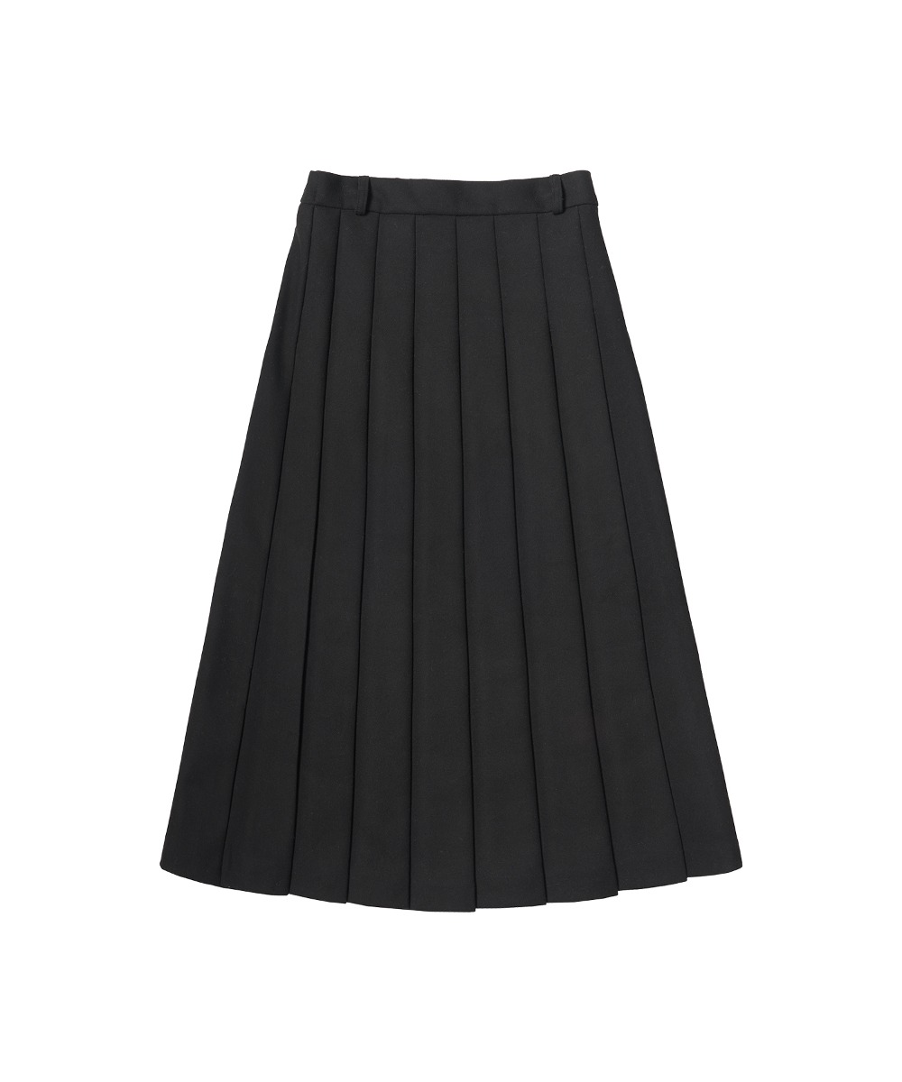 P3179 Classic pleats skirt_Black