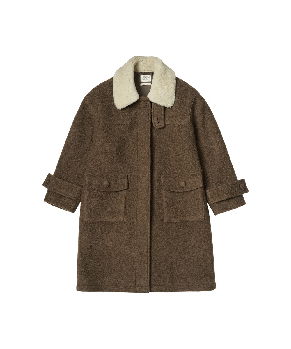 [12/13 예약발송]O3728 Boucle wool coat